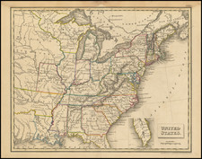 United States Map By J.C. Russell & Sons