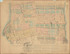 Map of Property in Harlem Formerly belonging to the Bowers, Moore, Smedes, Benson, Bussing, and other Estates Showing the Topography old Roads, Lanes &c. as they existed 100 Years ago and the present Streets, Boulevards, Drives &c. By John Bute Holmes