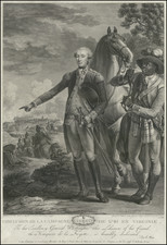 (American Revolution - Yorktown - Marquis de Lafayette) Conclusion de la Campagne de 1781 en Virginie. To his Excellency General Washington this Likeness of his friend, the Marquess de la Fayette, is humbly dedicated, By le Mire. By Noel Le Mire