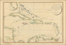 Florida, Caribbean and Central America Map By William Faden