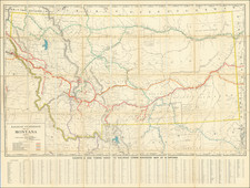 Montana Map By Rand McNally & Company / Montana Railroad Commission