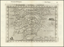 [ Spain & Portugal ]   Hispania Nova Tabula   By Girolamo Ruscelli