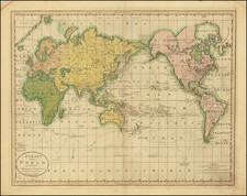 A Chart of the World According to Mercator's Projection.  Shewing the latest Discoveries of Capt. Cook By Mathew Carey