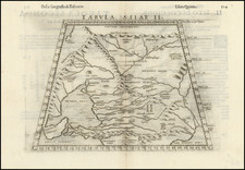 Central Asia & Caucasus and Russia in Asia Map By Girolamo Ruscelli