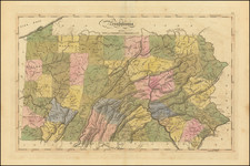 Pennsylvania Map By Mathew Carey