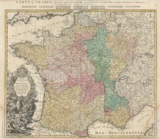 Europe and France Map By Homann Heirs