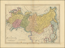 Russia and Russia in Asia Map By Mathew Carey