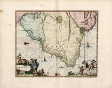 South America and Brazil Map By John Ogilby