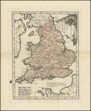 England and Wales Map By Franz Johann Joseph von Reilly