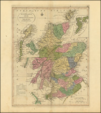 Scotland Map By Mathew Carey