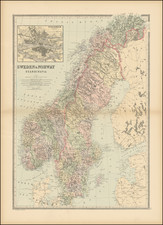 Scandinavia Map By William Bradley & Bros.