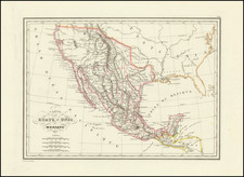 Texas, Plains, Southwest, Rocky Mountains, Mexico and California Map By Thierry