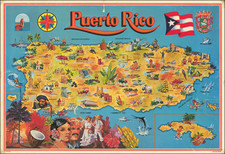 Puerto Rico and Pictorial Maps Map By Caribe Tourist Promotions