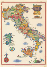 Italy and Pictorial Maps Map By Anonymous