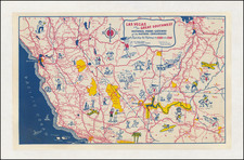 Arizona, Nevada, Pictorial Maps and California Map By Ferris H. Scott