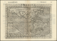 Western Hemisphere and America Map By Giovanni Antonio Magini