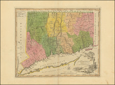 Connecticut Map By Mathew Carey