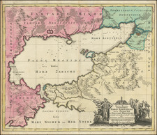 Russia and Ukraine Map By Matthaus Seutter