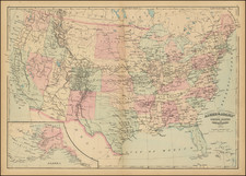 United States Map By Asher  &  Adams