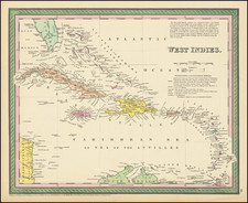 Caribbean Map By Thomas, Cowperthwait & Co.