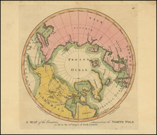 A Map of the Countries situate about the North Pole as far as the 50th Degree of North Latitude By Mathew Carey