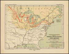 United States Map By Augustus Herman Petermann