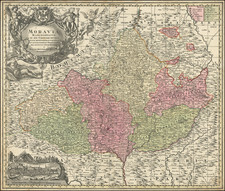 Czech Republic & Slovakia Map By Matthaus Seutter