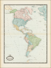 America Map By F.A. Garnier