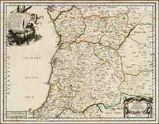 Portugal Map By Guillaume Sanson