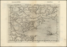 Middle East and Arabian Peninsula Map By Girolamo Ruscelli