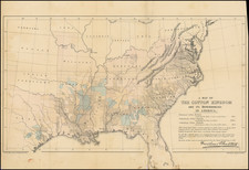 United States, South and Southeast Map By Frederick Law  Olmsted