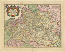 [ The Kingdom of Poland and Duchy of Lithuania, Ukraine, etc. ]    Tabula nova totius Regni Poloniae in quo sunt Ducatus et Provinciae Prussia, Cujavia, Mazovia, Russia, Nigra &c. Ducatus Lithuania, Ukrania &c. in qua Volhynia et Podolia. cum suis Palatinaatibus ac Confinijs. By Nicolaes Visscher I