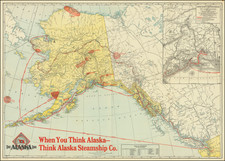 Alaska, Western Canada and British Columbia Map By Poole Brothers