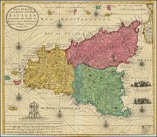 Sicily Map By Gerard Van Keulen