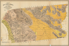 [San Diego County Before Orange, Riverside and Imperial Counties]   Sketch Map of San Diego County Showing the Position of Mines and Minerals Referred to in the 6th Annual Report of the State Mineralogist of California . . . .1886 By Henry G. Hanks