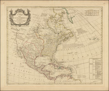 United States and North America Map By Jean Palairet / Louis Delarochette