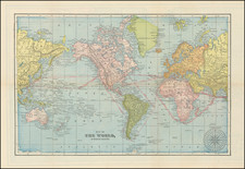 World Map By George F. Cram