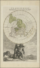 World, Northern Hemisphere and Title Pages Map By Louis Renard