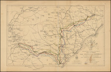 (The March to the Sea) Map Showing Route of Marches of the Army of Genl. W.T. Sherman from Atlanta, GA. to Goldsboro, N.C. To accompany the report of operations from Savannah, GA. to Goldsboro, N.C. By U.S. War Department