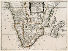 South Africa, East Africa and African Islands, including Madagascar Map By Nicolas Sanson