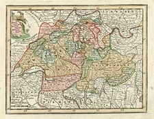 Europe and Switzerland Map By Adam Friedrich Zurner / Johann Christoph Weigel