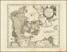 Denmark Map By Franz Johann Joseph von Reilly