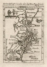 United States, New England, Mid-Atlantic and Canada Map By Alain Manesson Mallet