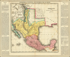 Texas, Plains, Southwest, Colorado, Utah, New Mexico, Rocky Mountains, Colorado, Utah, Mexico and Baja California Map By Henry Charles Carey  &  Isaac Lea