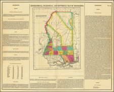 Geographical, Statistical, and Historical Map of Mississippi. By Isaac Lea