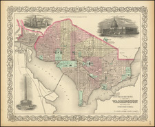 Mid-Atlantic Map By Joseph Hutchins Colton