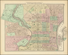 Philadelphia Map By O.W. Gray