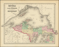 Michigan Map By O.W. Gray