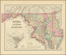 Maryland Map By O.W. Gray