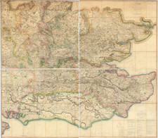 England and London Map By John Andrews / Andrew Dury